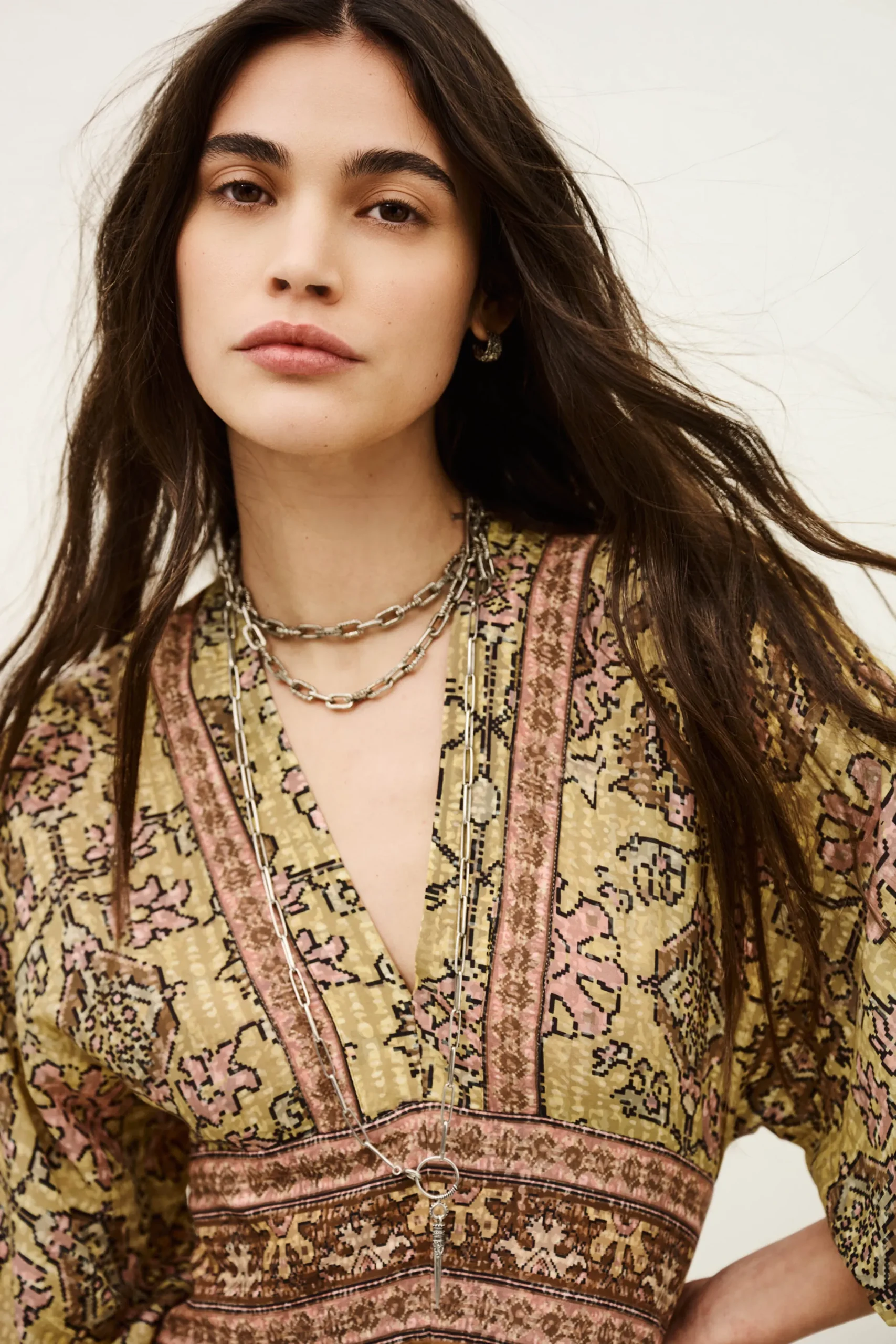 Ba&Sh PIPA vestido midi AMARILLO Online