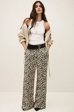 Ba&Sh PLYDE pantalón ancho estampado € 195 € 117 ECRU Sale