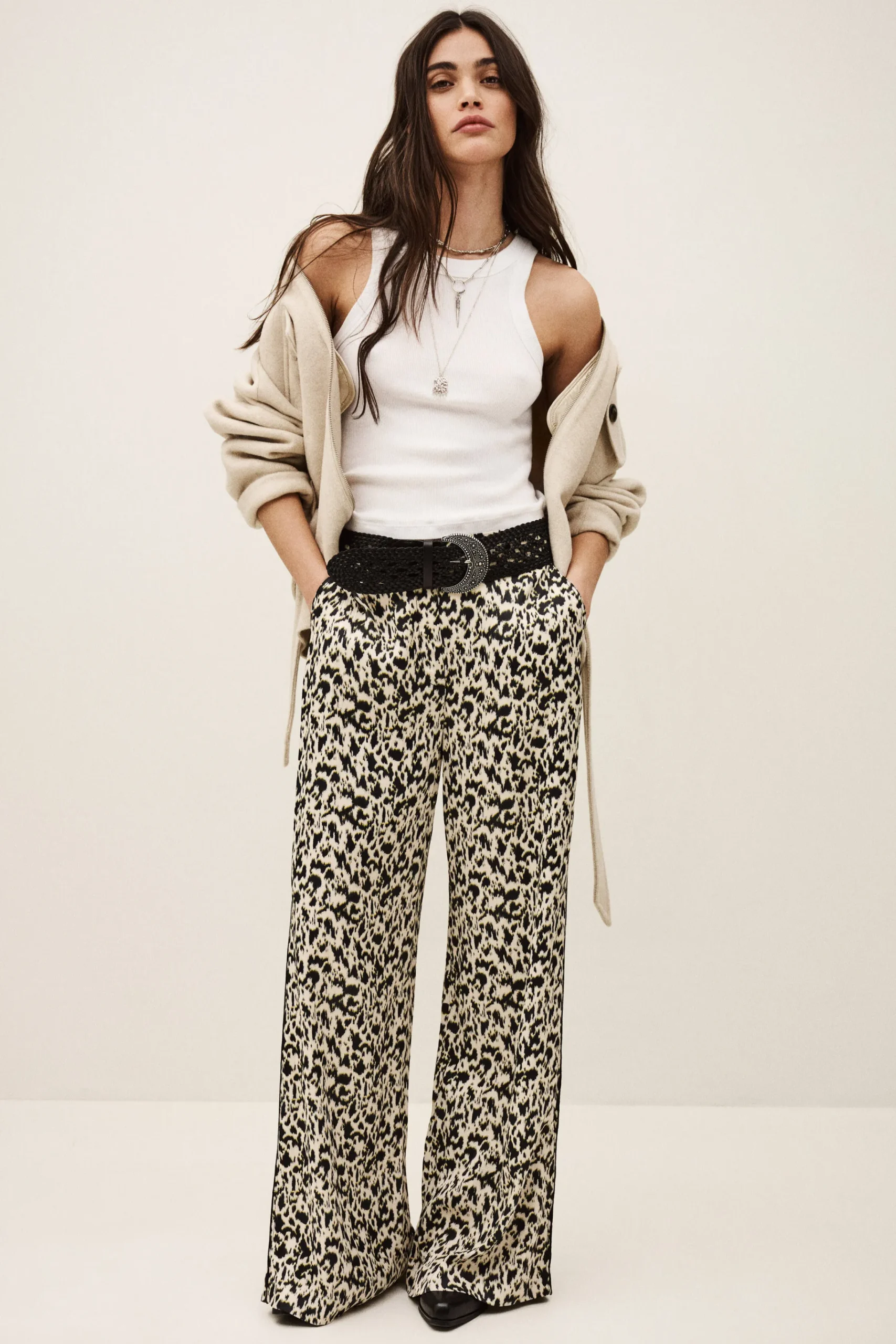 Ba&Sh PLYDE pantalón ancho estampado € 195 € 117 ECRU Sale