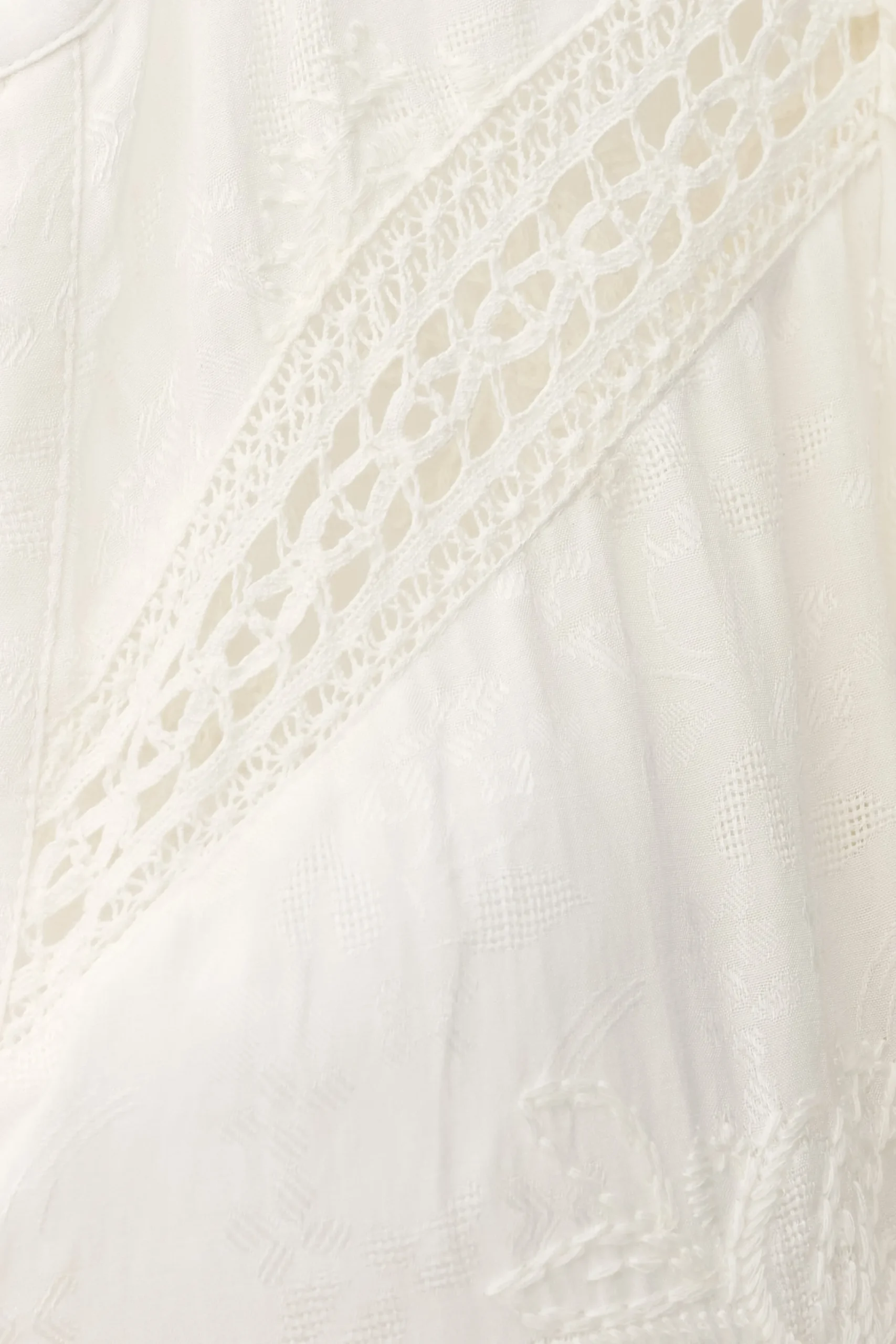 Ba&Sh PRISCO vestido midi de jacquard ECRU