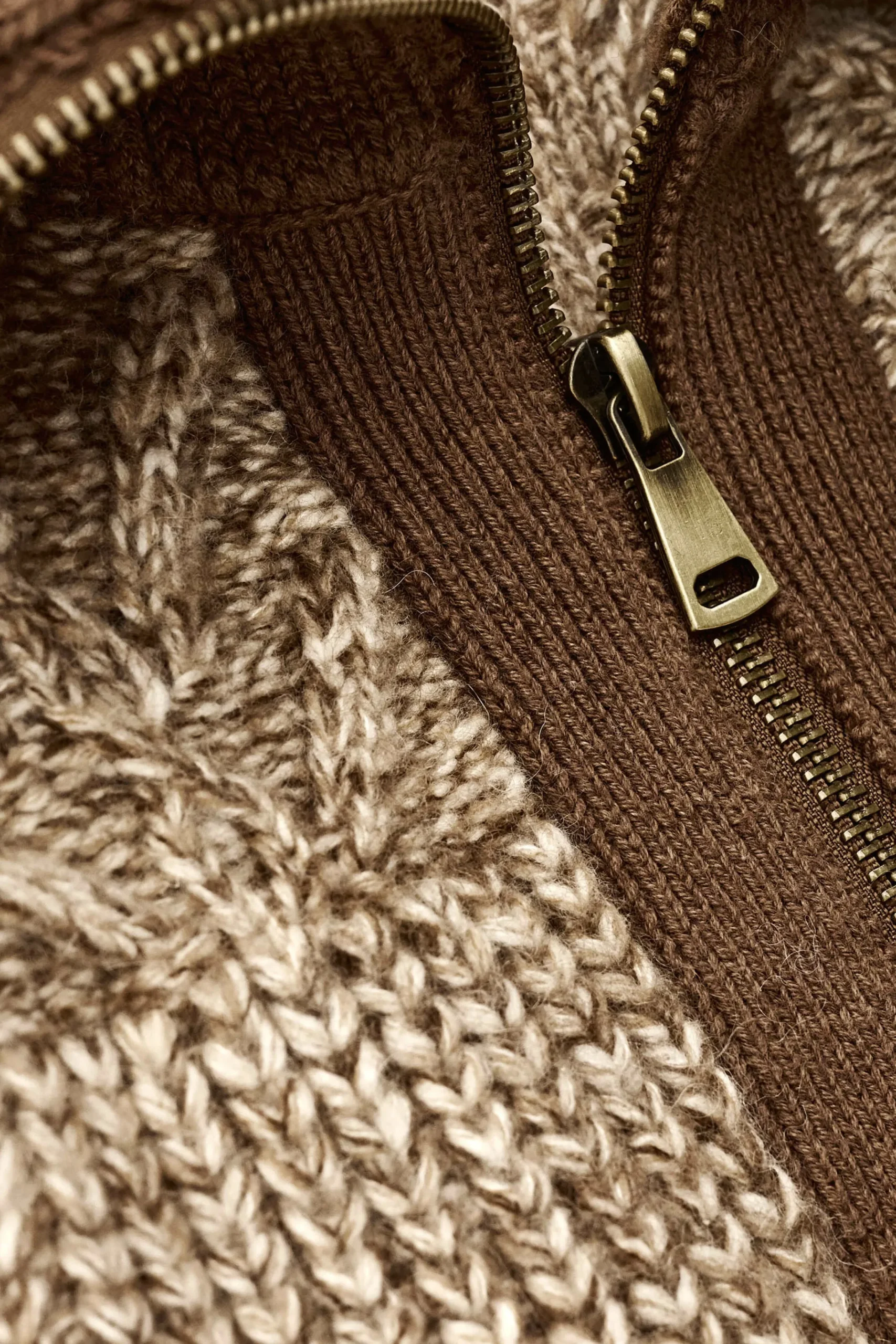 Ba&Sh RABEL chaleco de punto con cremallera MARRON Hot