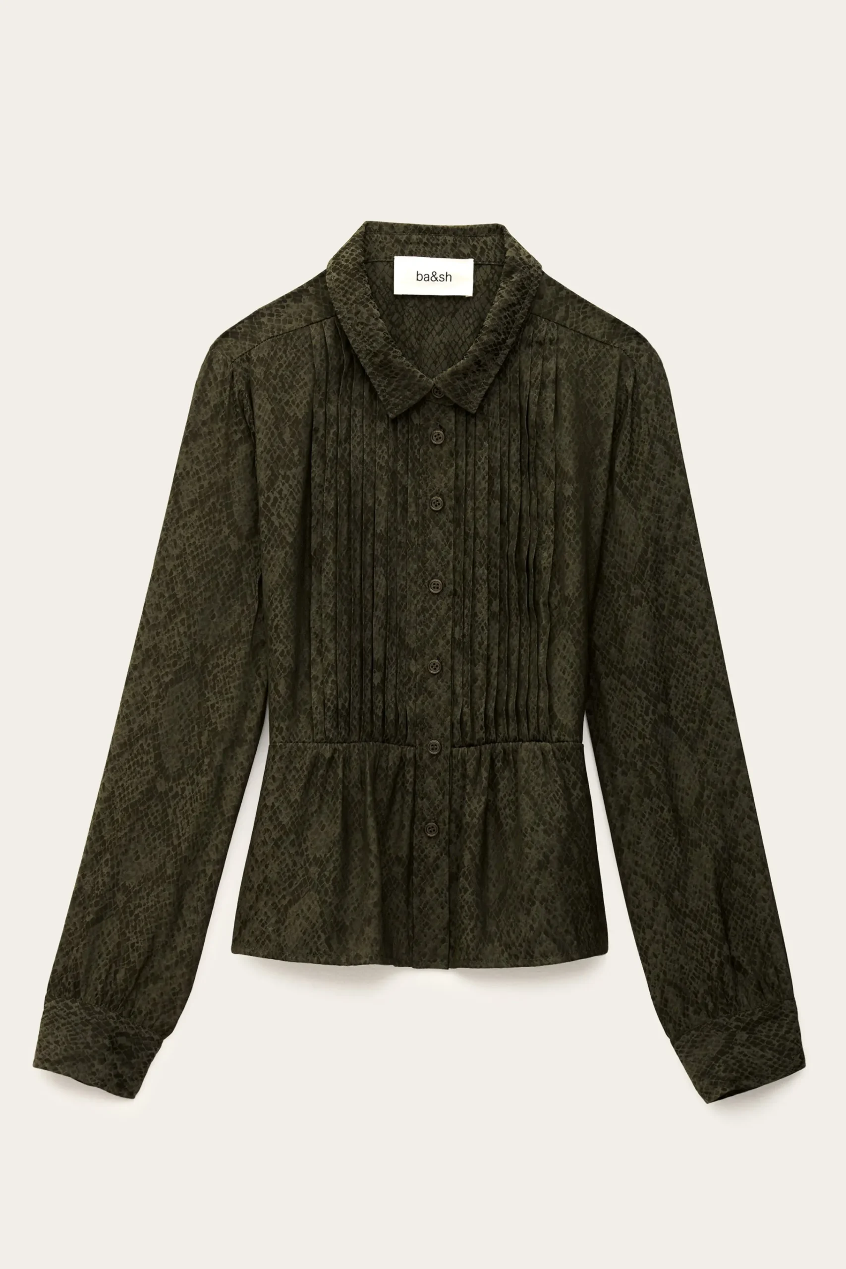 Ba&Sh RIATA camisa estampada VERDE New