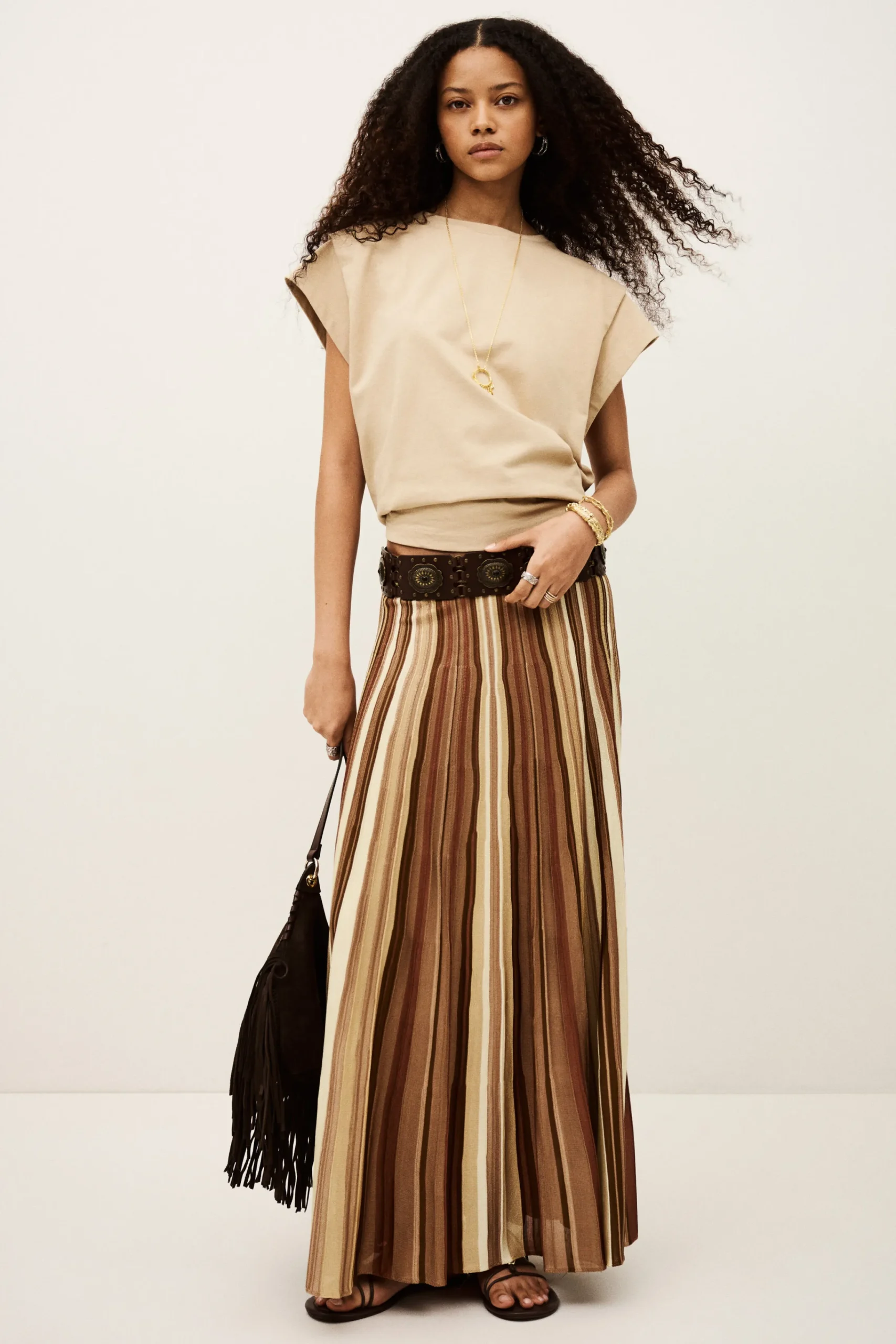 Ba&Sh RIMA falda larga NEGRO Outlet