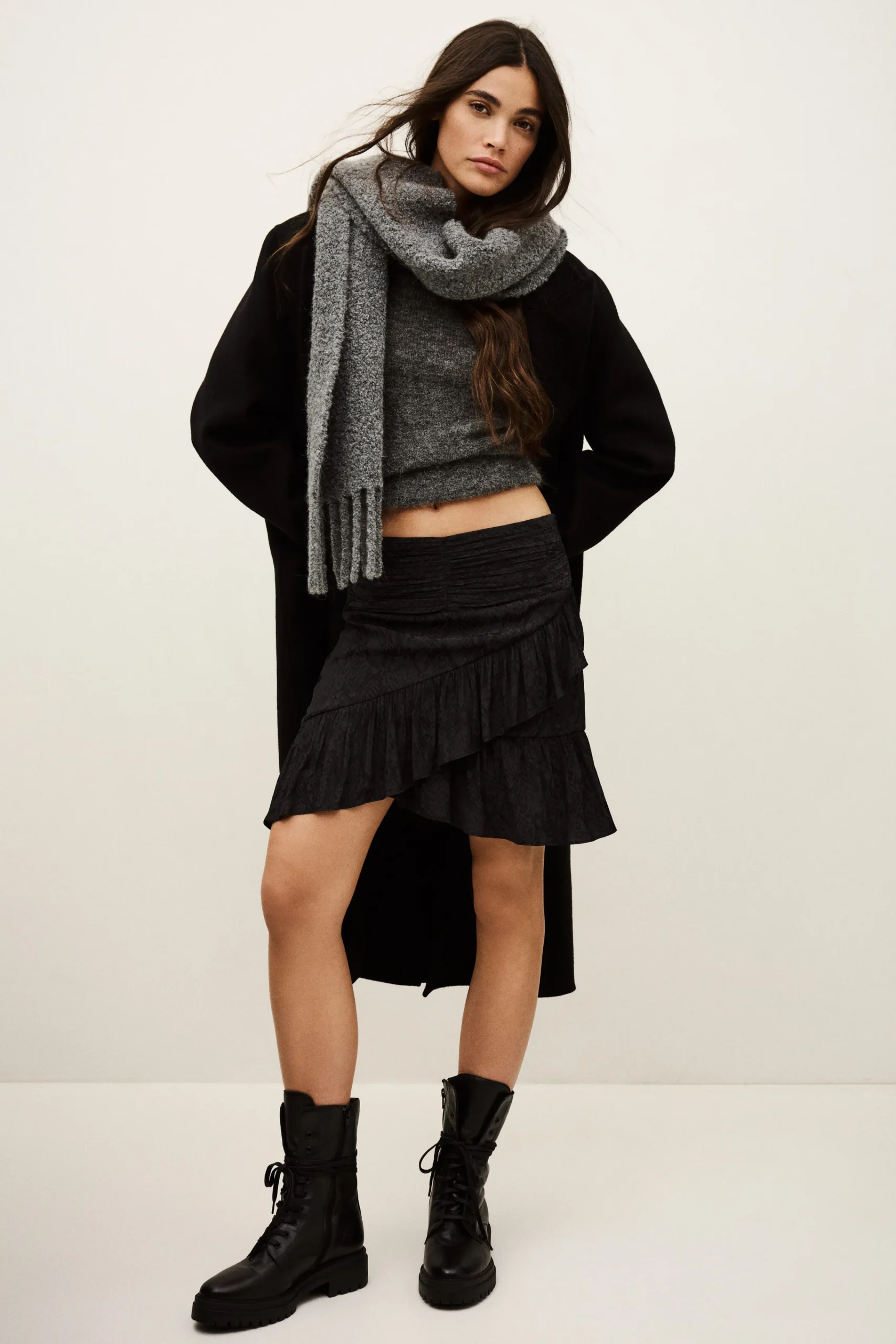 Ba&Sh RINO minifalda estampada NEGRO Best