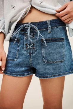 Ba&Sh RIO pantalón corto vaquero de talle alto € 165 AZUL Outlet