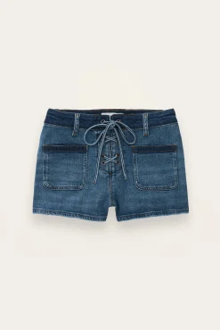 Ba&Sh RIO pantalón corto vaquero de talle alto € 165 AZUL Outlet
