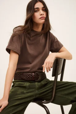 Ba&Sh ROSIE T-SHIRT MARRON Clearance
