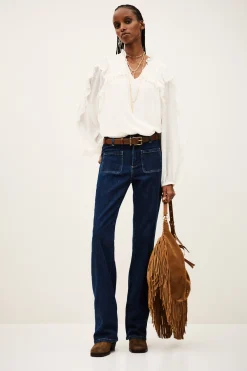Ba&Sh ROSS pantalones de mezclilla AZUL Online