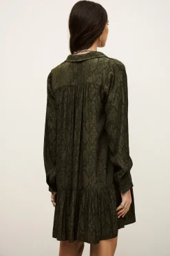 Ba&Sh ROSYNA vestido camisero corto VERDE Clearance
