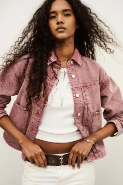Ba&Sh RUNO chaqueta vaquera PINK Online