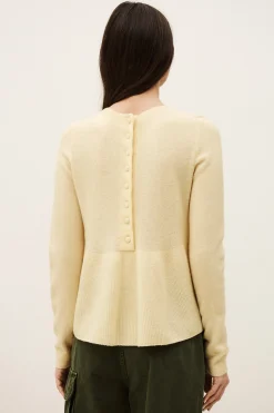 Ba&Sh SALAMA suéter de lana atemporal AMARILLO New