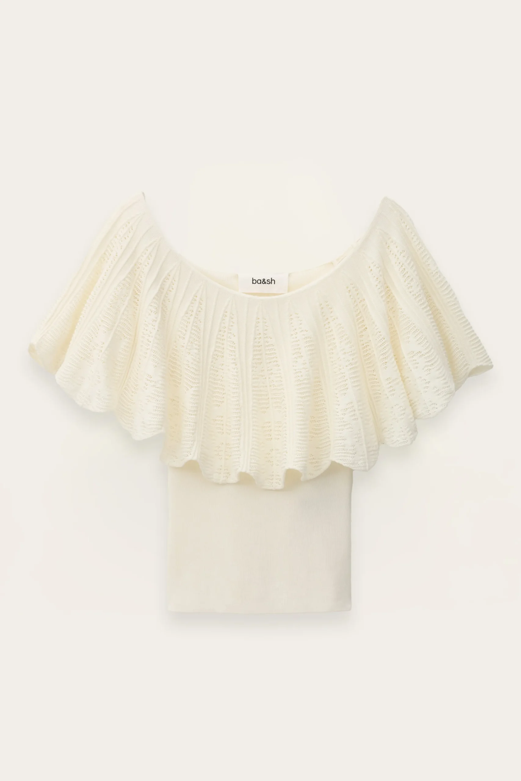 Ba&Sh SALDA top con hombros descubiertos ECRU Sale