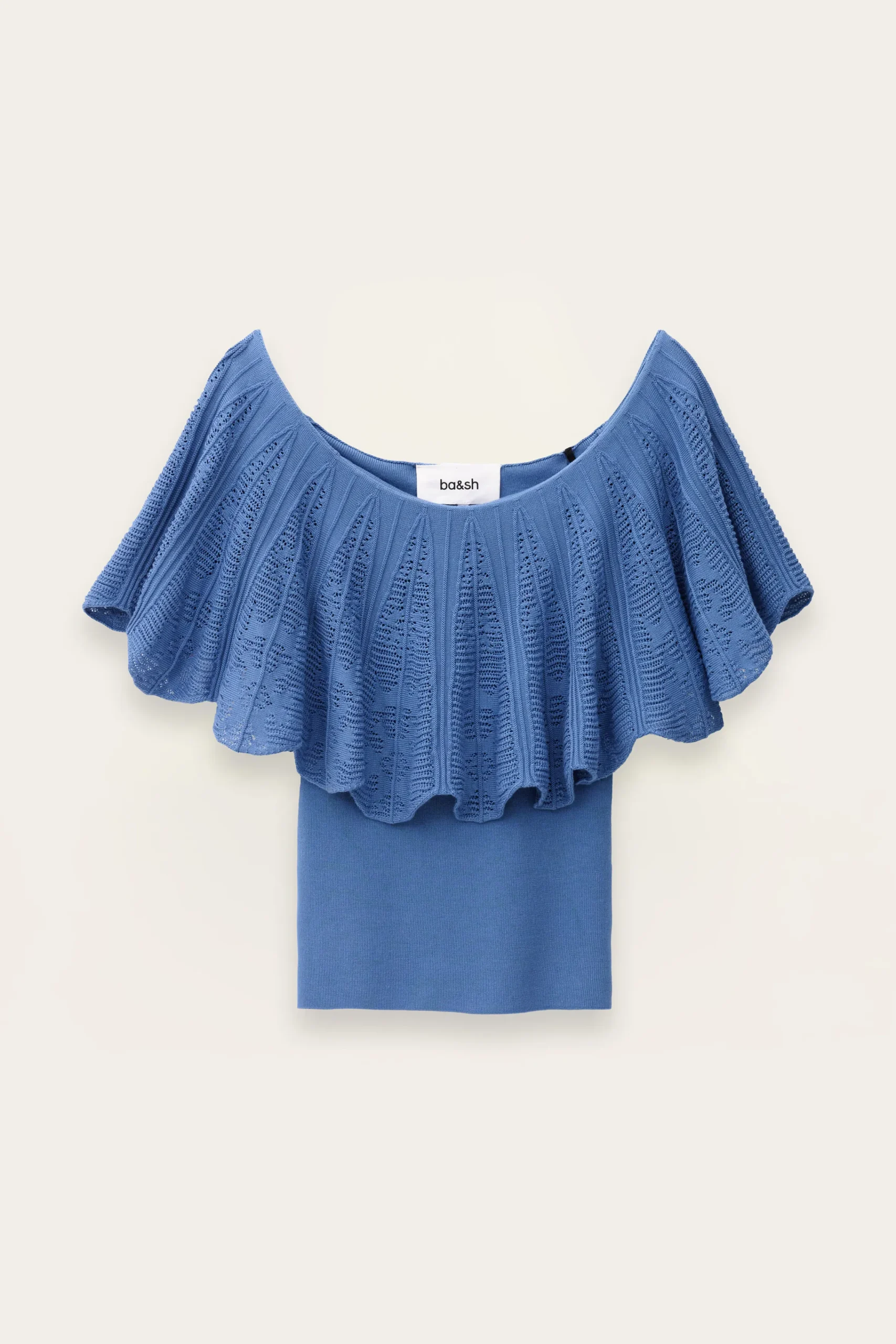 Ba&Sh SALDA top con hombros descubiertos NEGRO Clearance