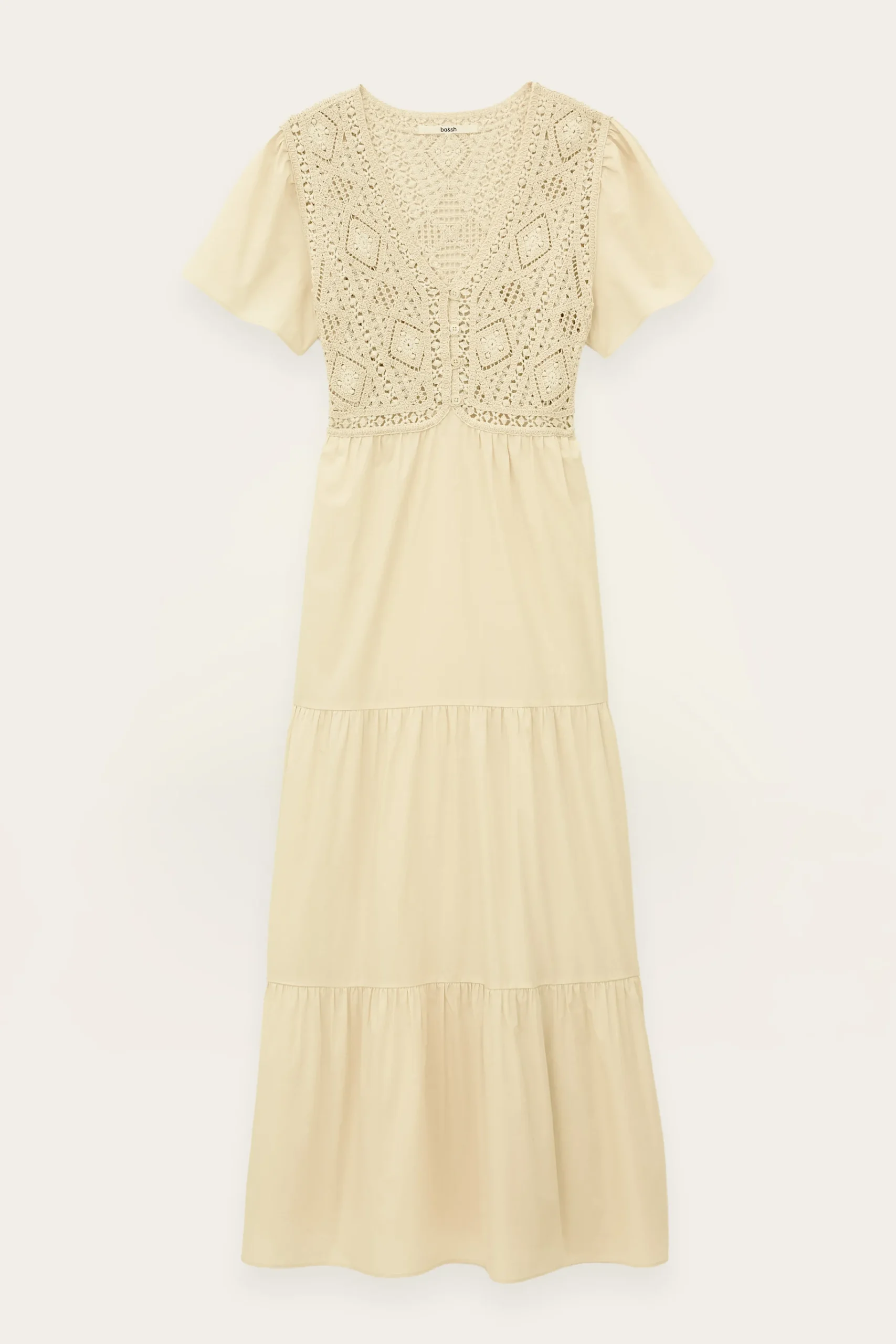 Ba&Sh SANDY vestido midi ECRU Best