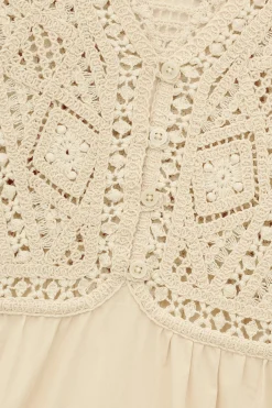 Ba&Sh SANDY vestido midi ECRU Best