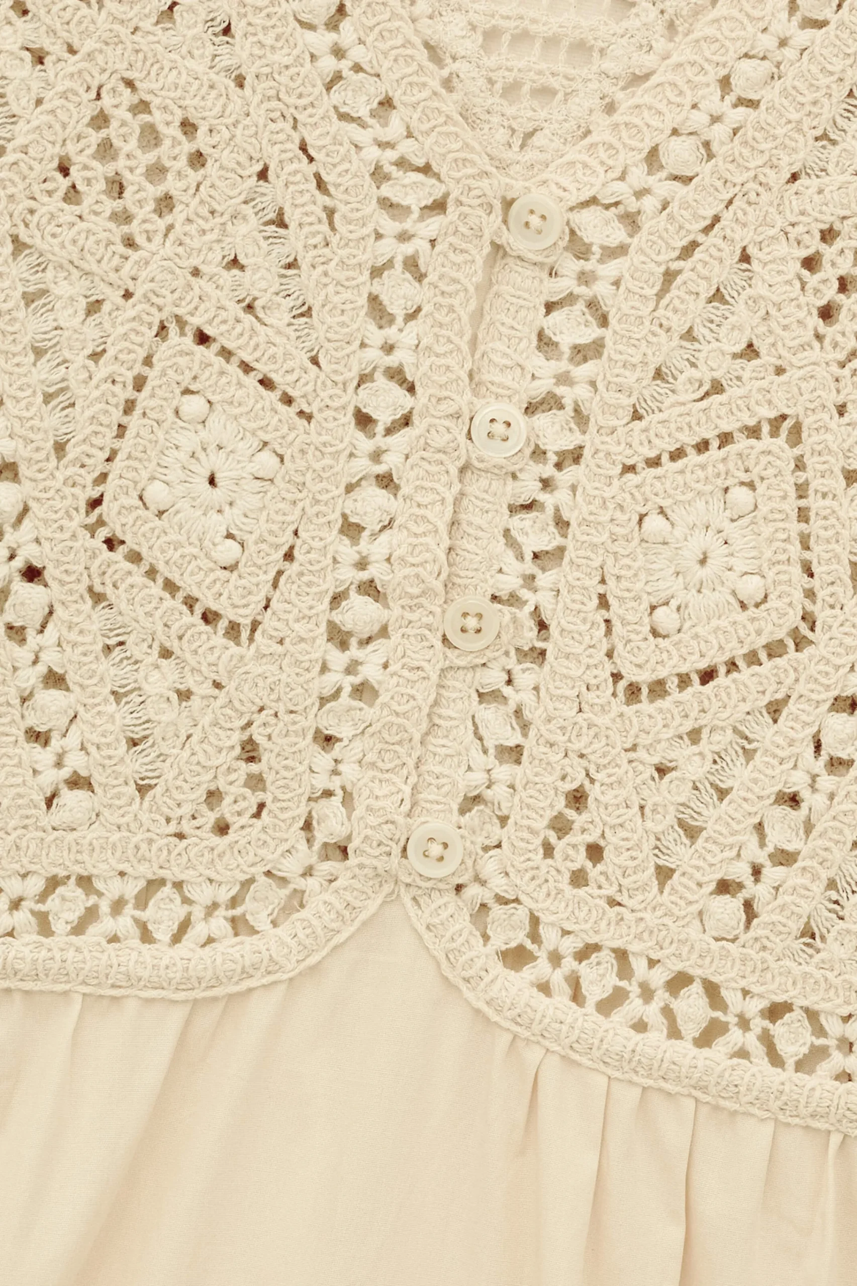 Ba&Sh SANDY vestido midi ECRU Best