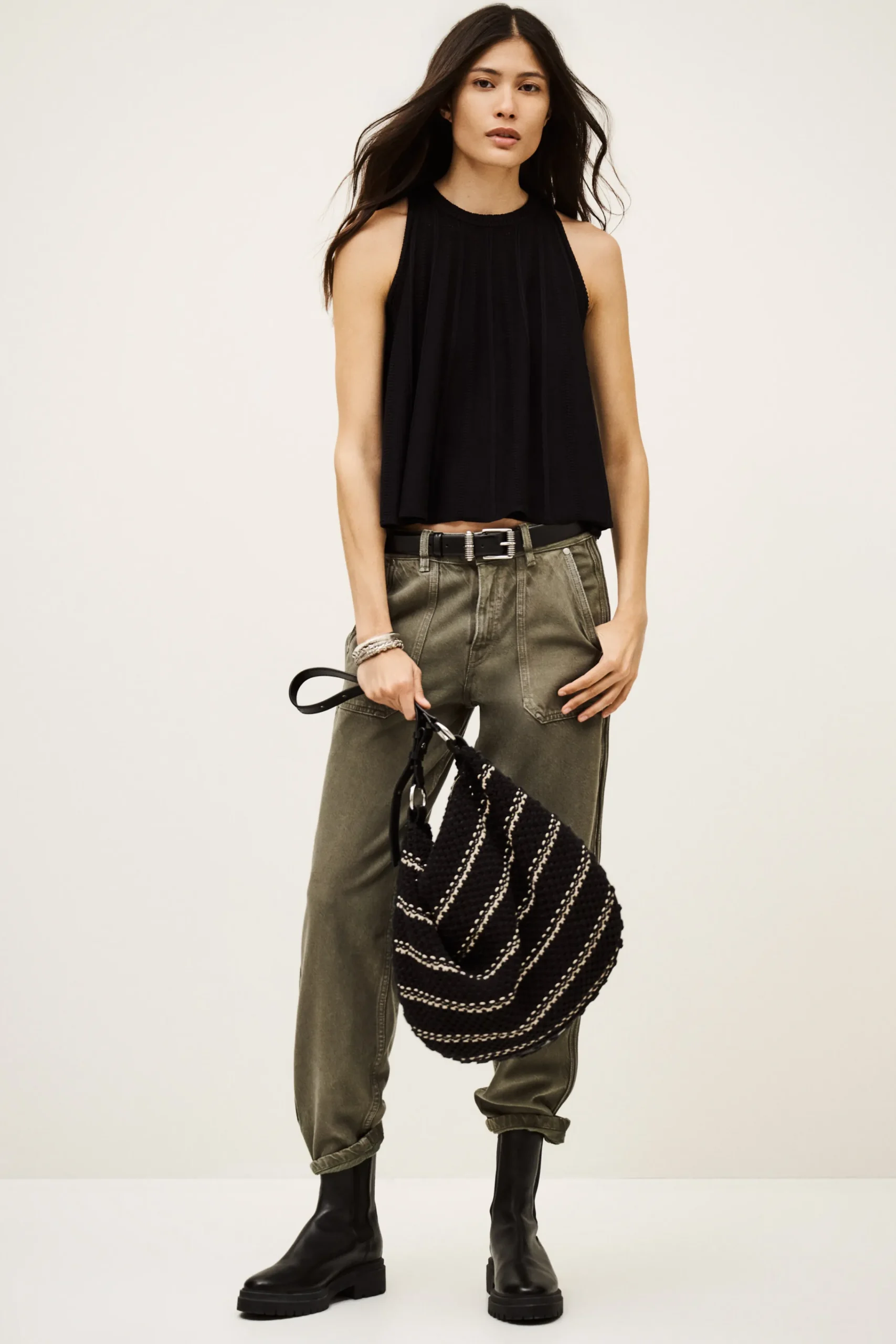 Ba&Sh SERRES openwork knit tank top NEGRO Outlet