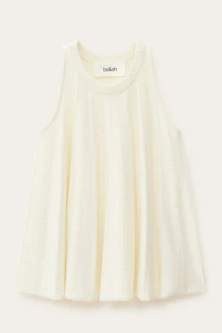 Ba&Sh SERRES openwork knit tank top ECRU