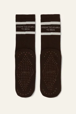 Ba&Sh SHAN High cotton socks MARRON New