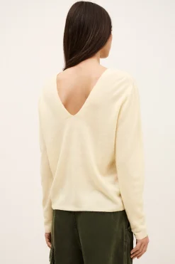Ba&Sh SOLLENE suéter de lana atemporal AMARILLO New