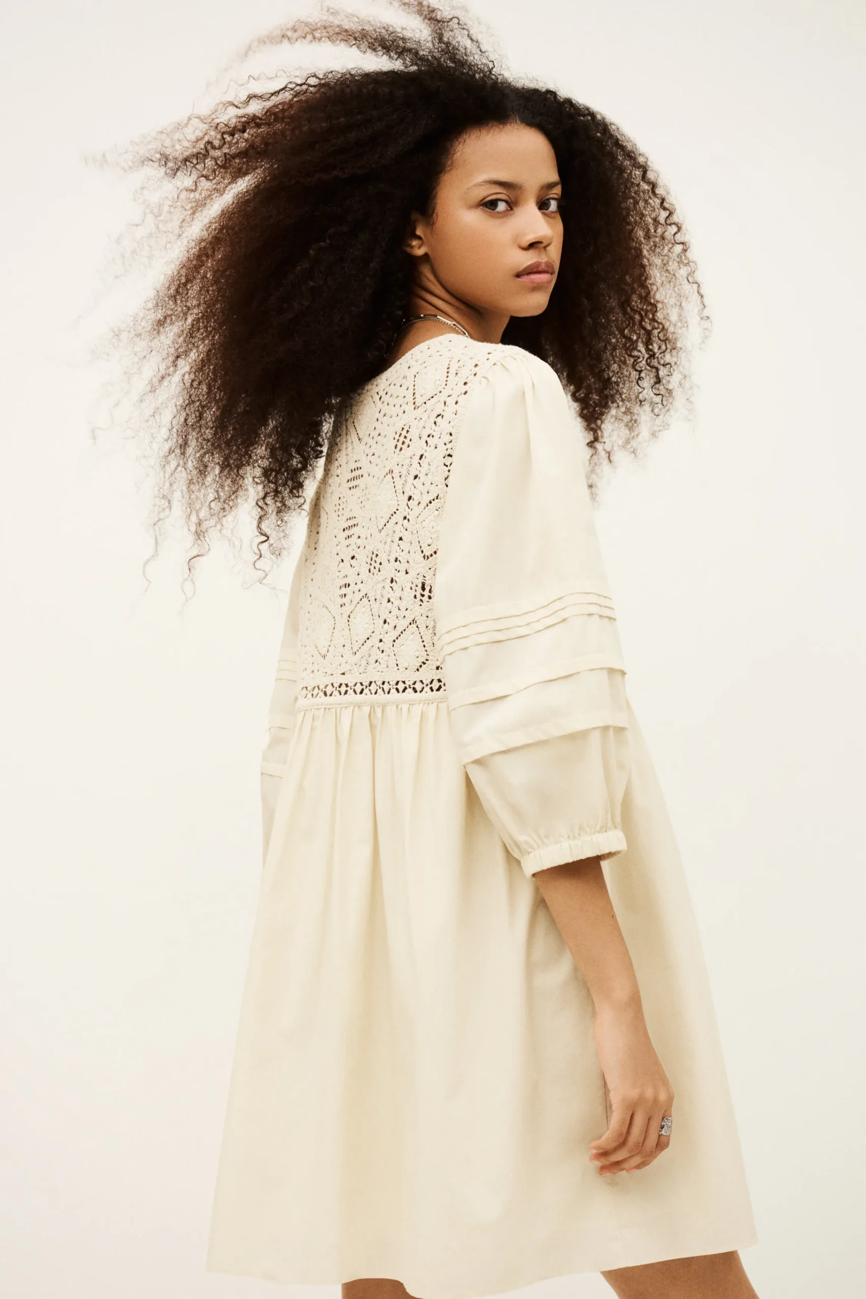Ba&Sh SONIA vestido corto ECRU Outlet