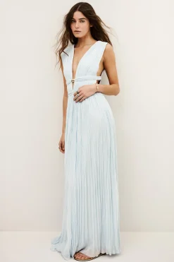 Ba&Sh TANIA vestido largo AZUL Outlet