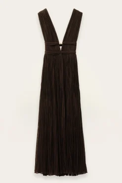 Ba&Sh TANIA vestido largo MARRON New