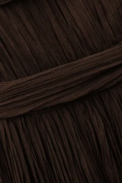 Ba&Sh TANIA vestido largo MARRON New