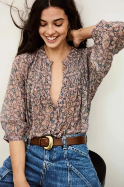 Ba&Sh TAZIO camisa fluida AZUL Discount