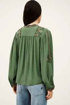 Ba&Sh TILT BLOUSE VERDE Clearance
