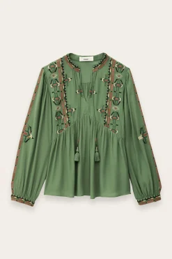 Ba&Sh TILT BLOUSE VERDE Clearance
