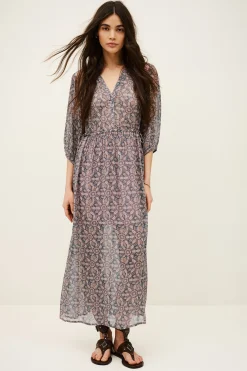 Ba&Sh TIZIA vestido midi AZUL Discount