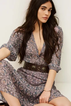 Ba&Sh TIZIA vestido midi AZUL Discount