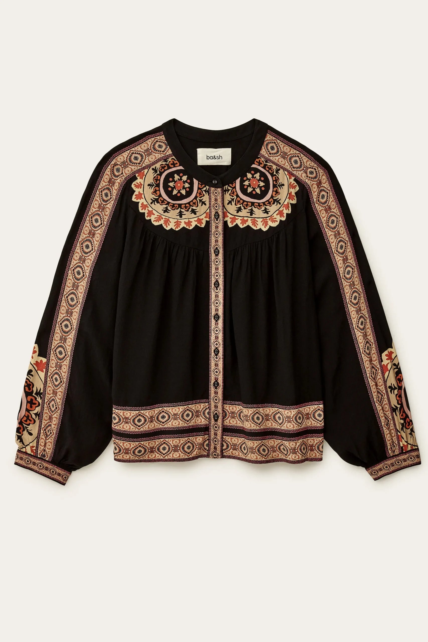 Ba&Sh VALDA camisa suelta estampada GRIS Sale