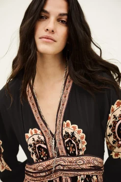 Ba&Sh VERA vestido largo estampado GRIS Discount
