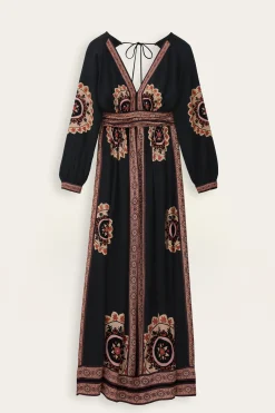 Ba&Sh VERA vestido largo estampado GRIS Discount