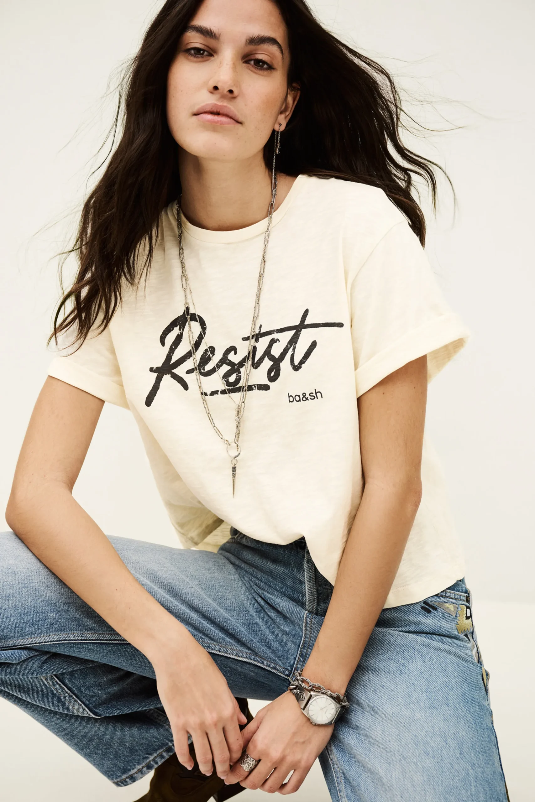 Ba&Sh VERO camiseta solidaria ECRU Best