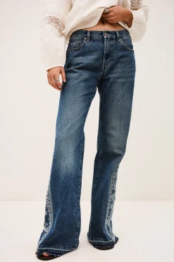 Ba&Sh VIVY vaqueros acampanados AZUL Clearance