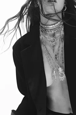 Ba&Sh WENDY collar de cadena con circonita ORO Clearance
