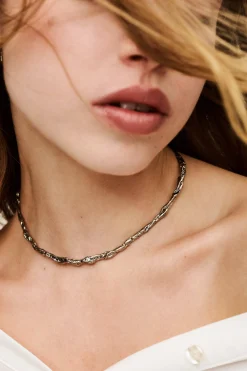 Ba&Sh WENDY collar de cadena con circonita GRIS Clearance