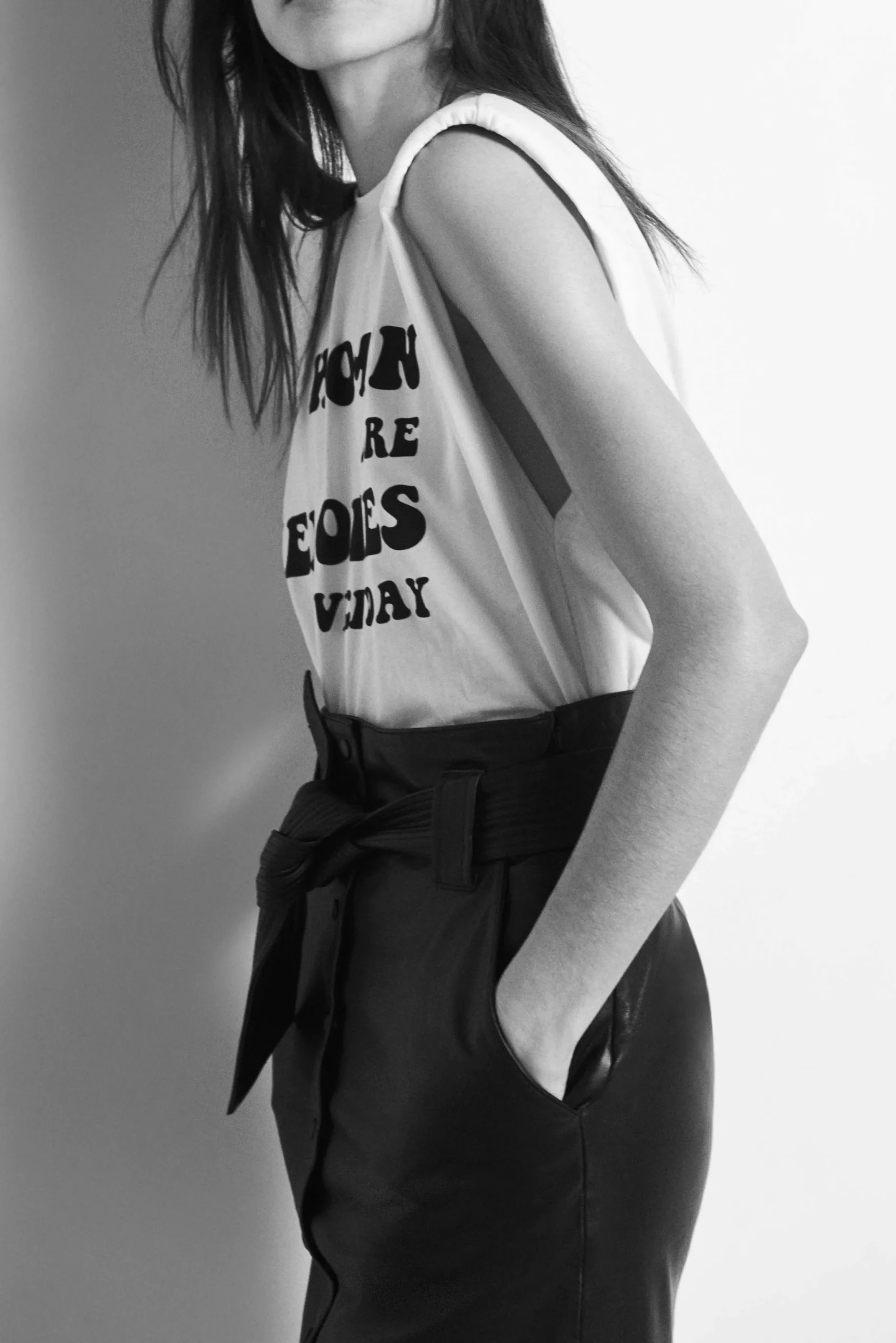 Ba&Sh WOMAN camiseta con mensaje BLANCO Outlet
