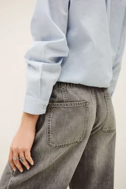 Ba&Sh YIMA pantalón ancho acampanado € 185 GRIS Sale