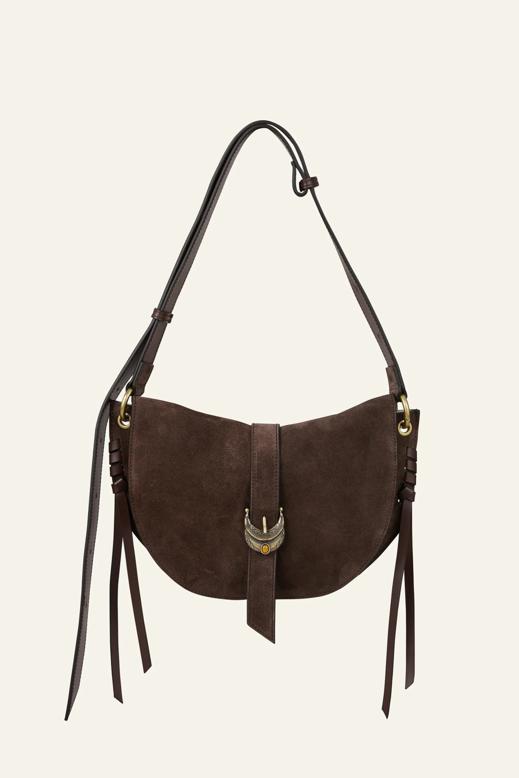 Ba&Sh YOUYOU bolso de cuero MARRON Hot