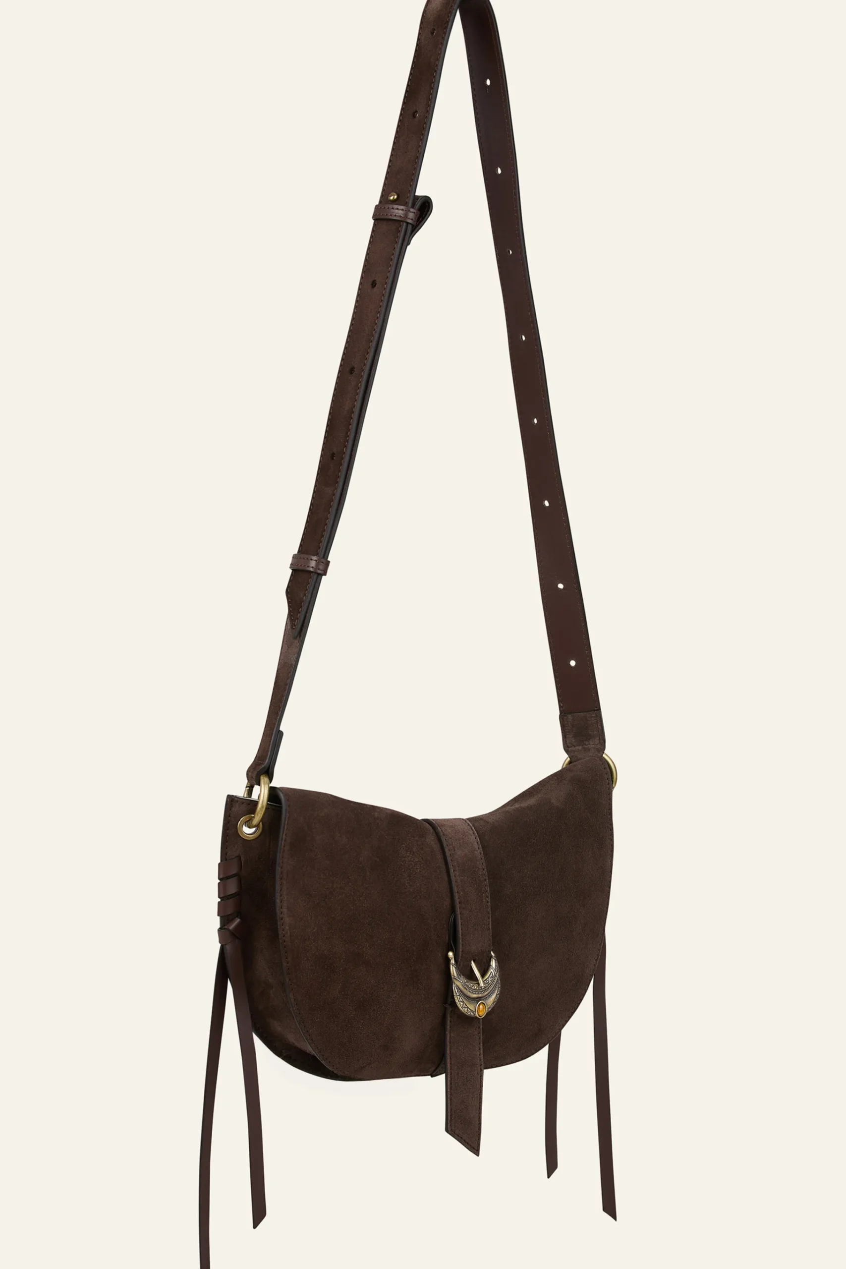 Ba&Sh YOUYOU bolso de cuero MARRON Hot