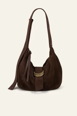 Ba&Sh YOUYOU bolso hobo de ante MARRON New