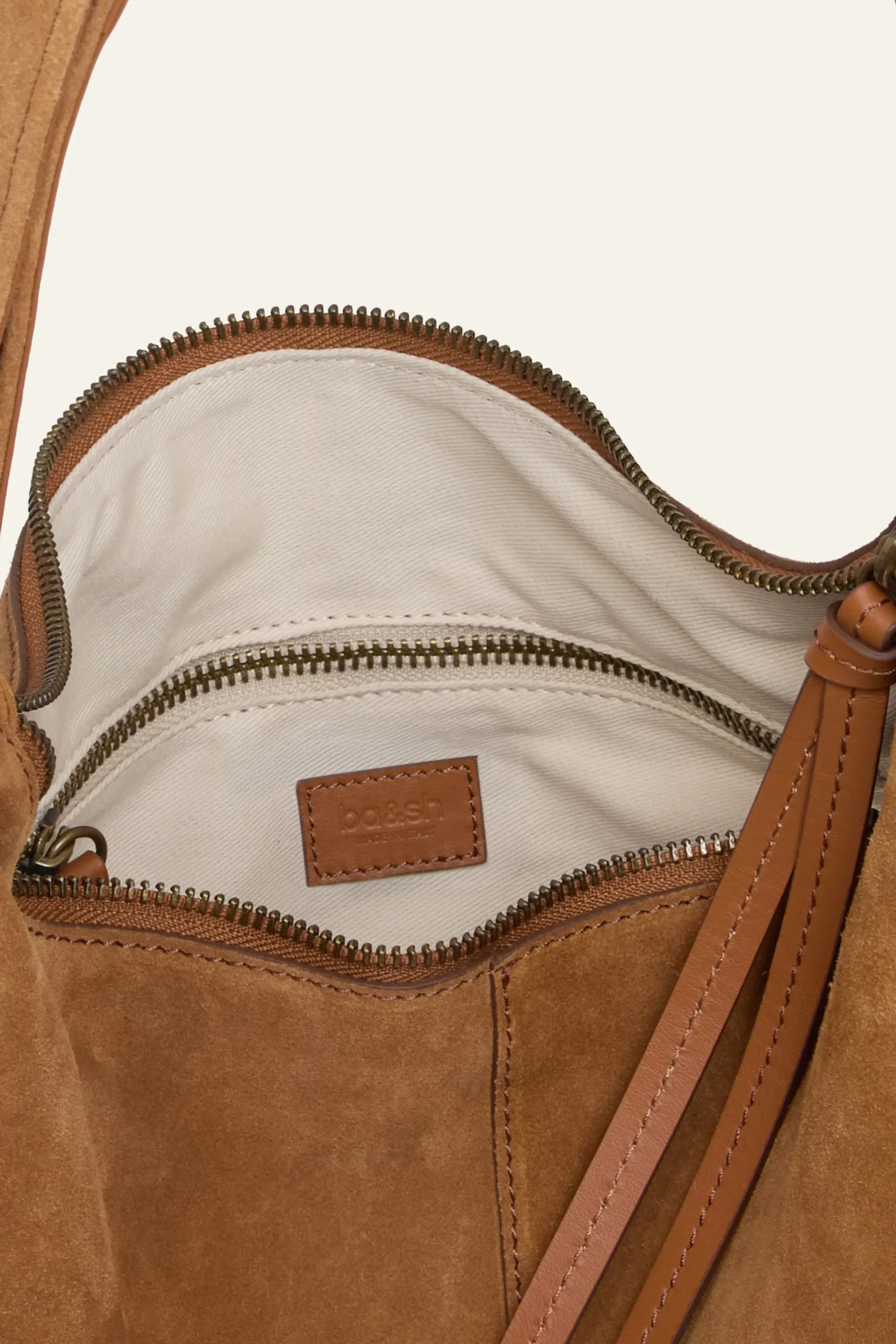 Ba&Sh YOUYOU bolso hobo de ante MARRON Outlet