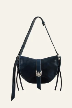 Ba&Sh YOUYOU bolso saddle de cuero AZUL Online