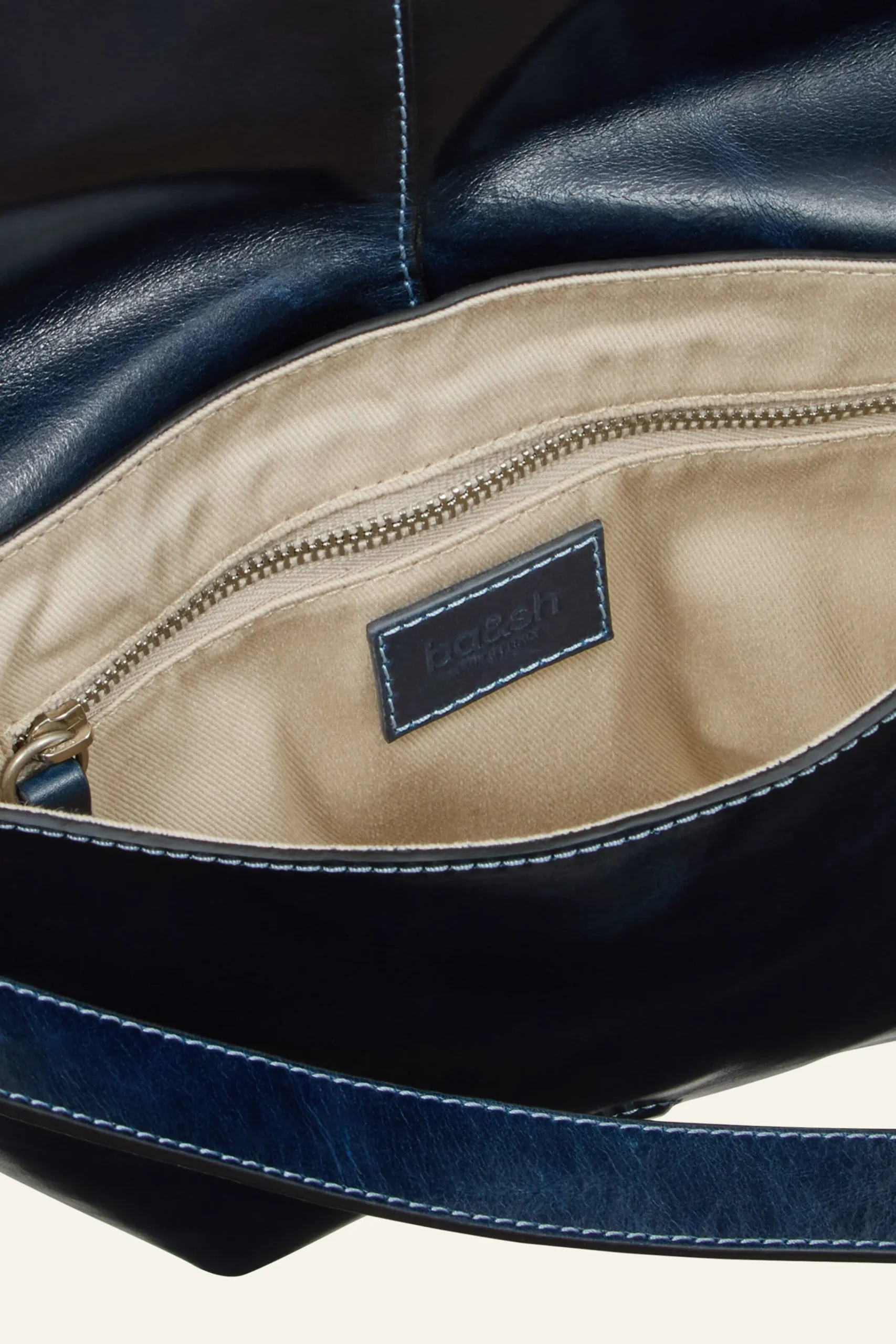 Ba&Sh YOUYOU bolso saddle de cuero AZUL Online