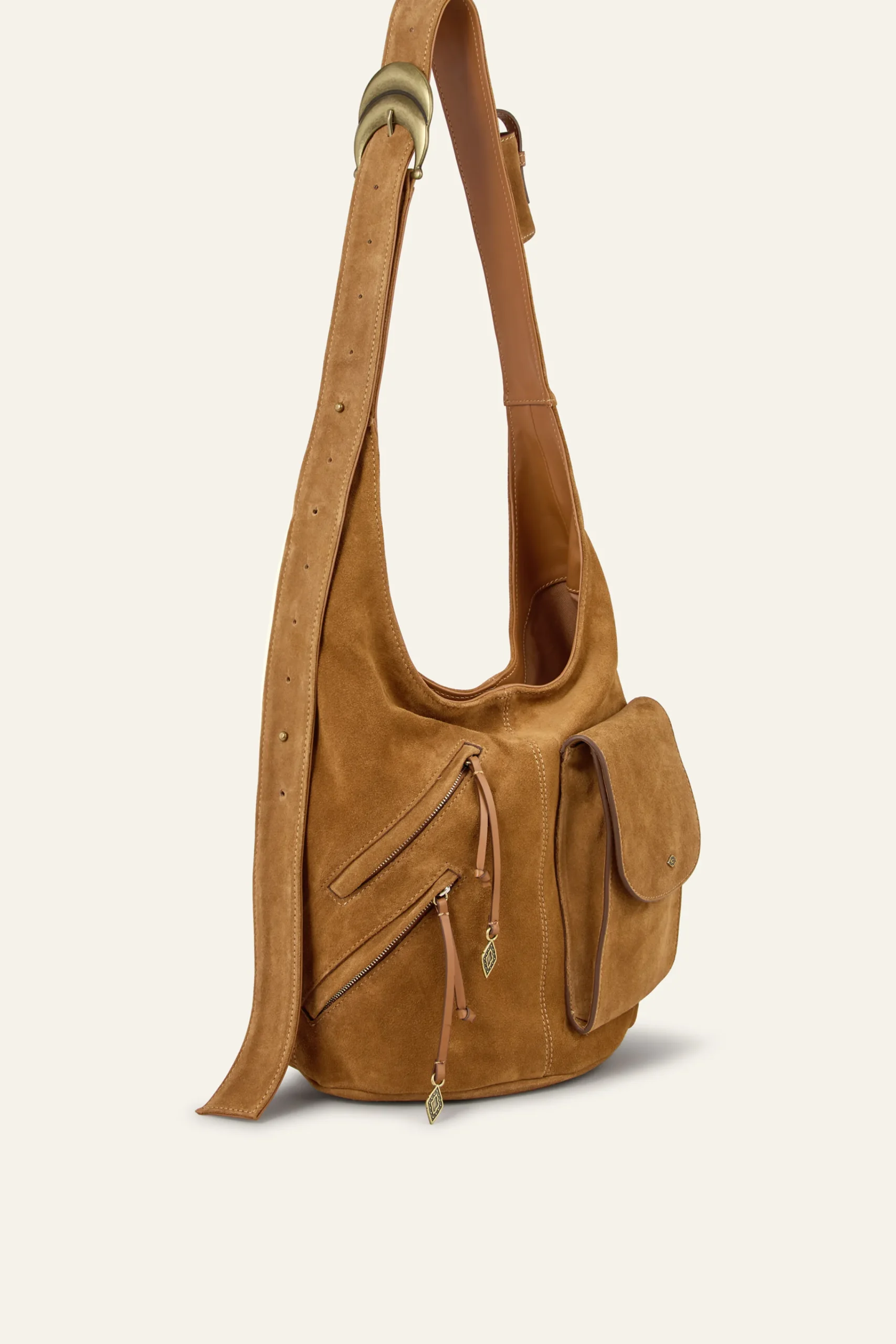 Ba&Sh YOUYOU bolso tipo saco con múltiples bolsillos MARRON Hot