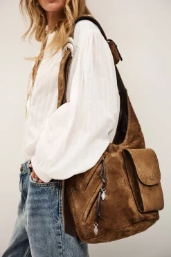 Ba&Sh YOUYOU bolso tipo saco con múltiples bolsillos MARRON Discount